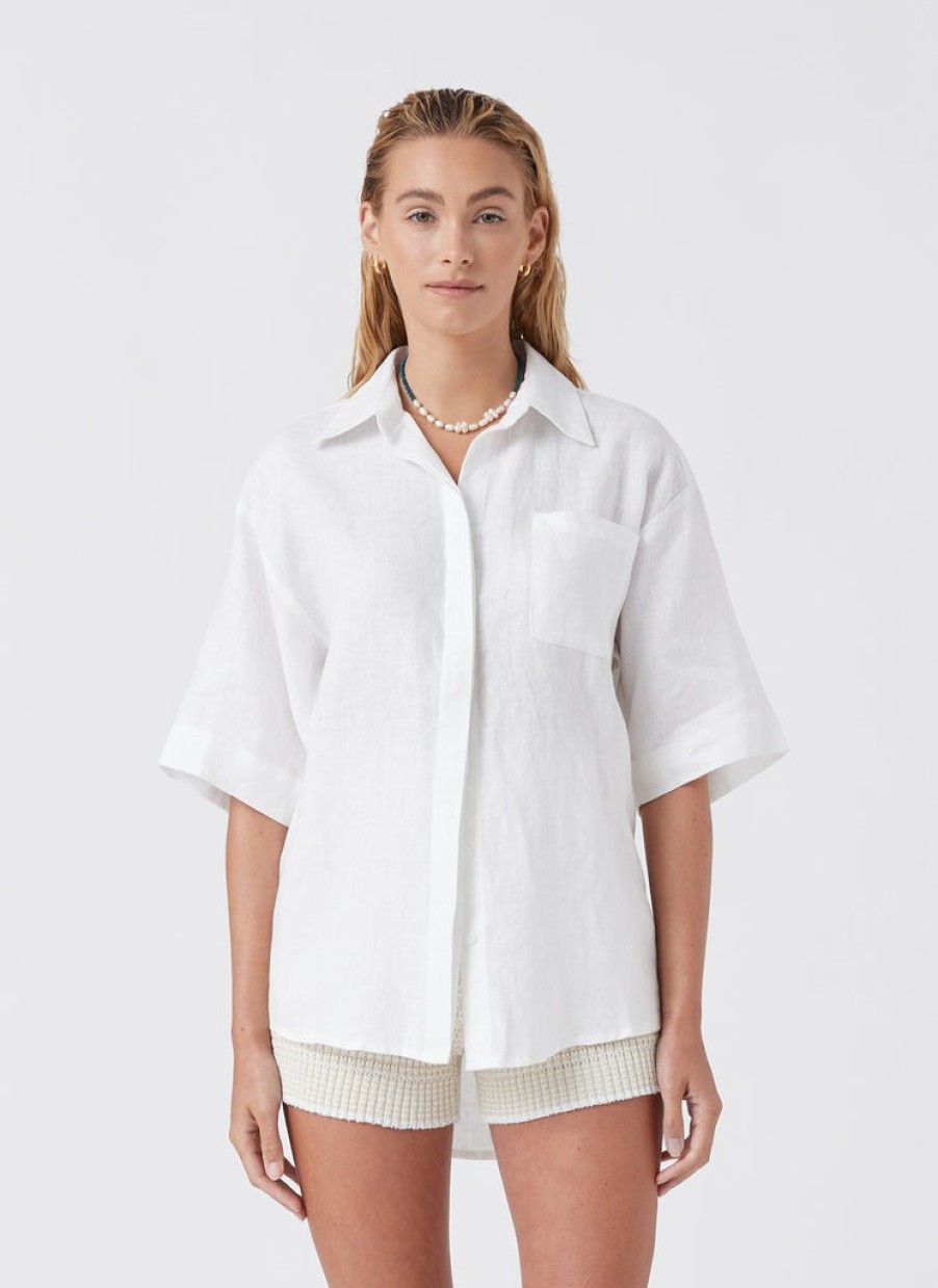 Shop Cools Club | Caribbean Shirt White Linen