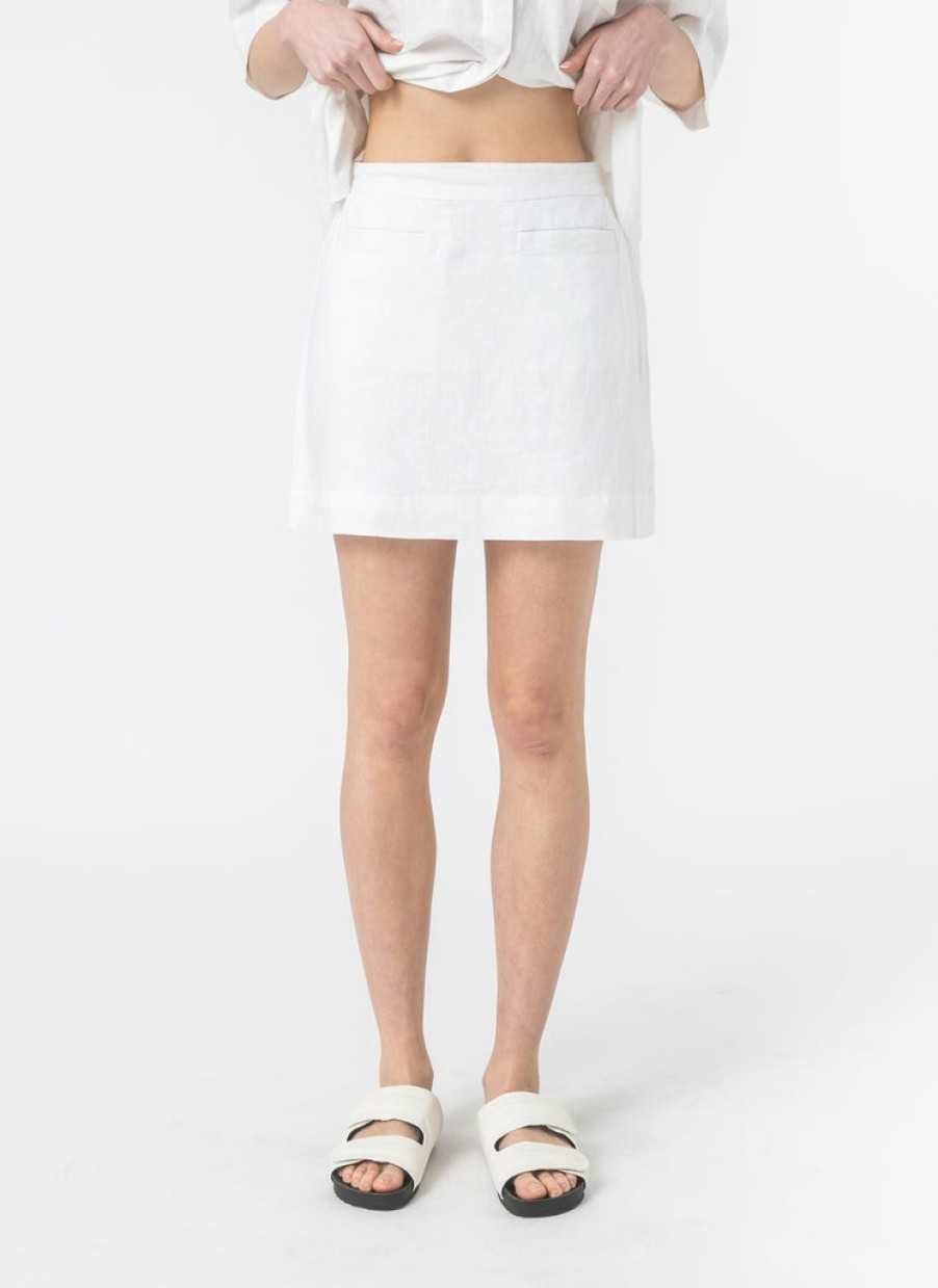 Shop Cools Club | Caribbean Skirt White Linen