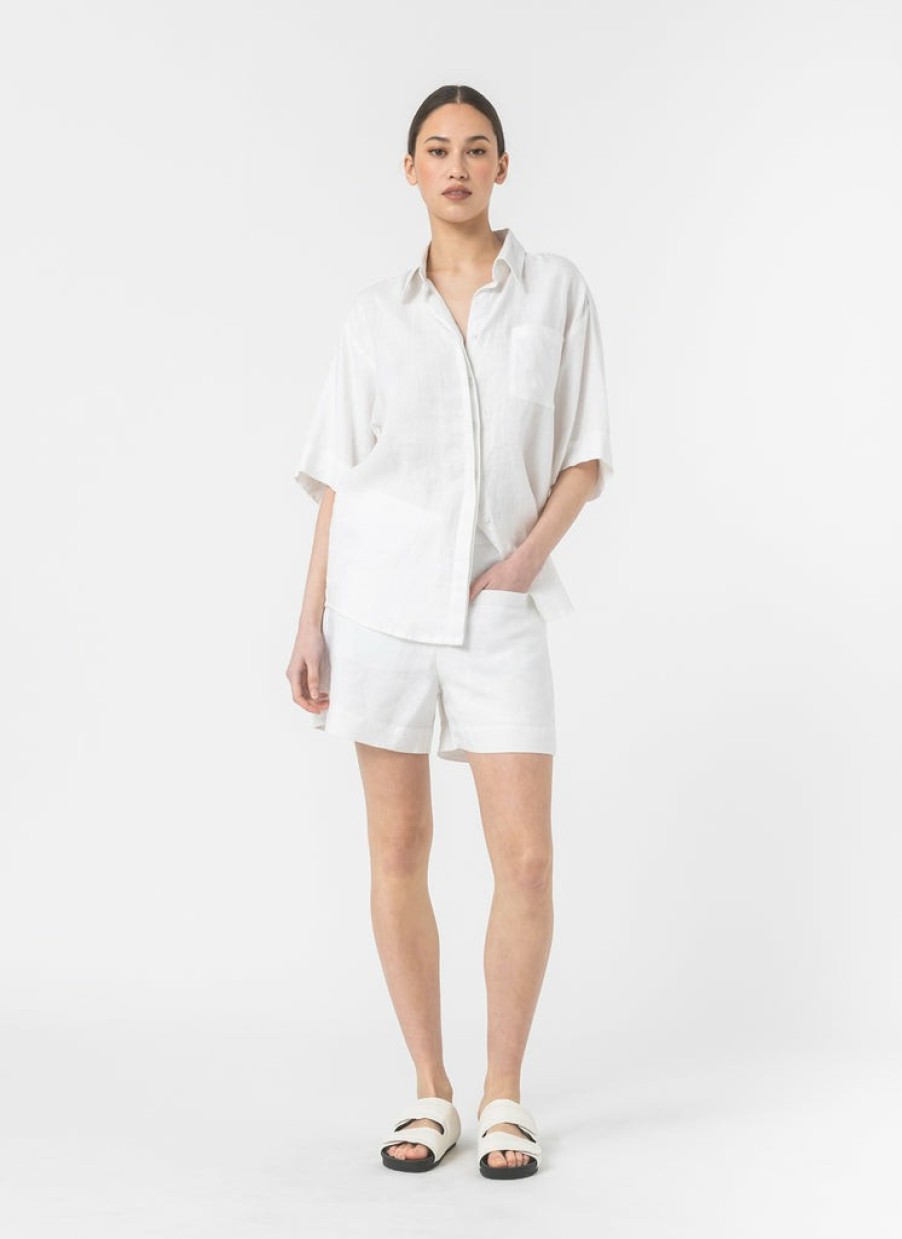 Shop Cools Club | Caribbean Short White Linen