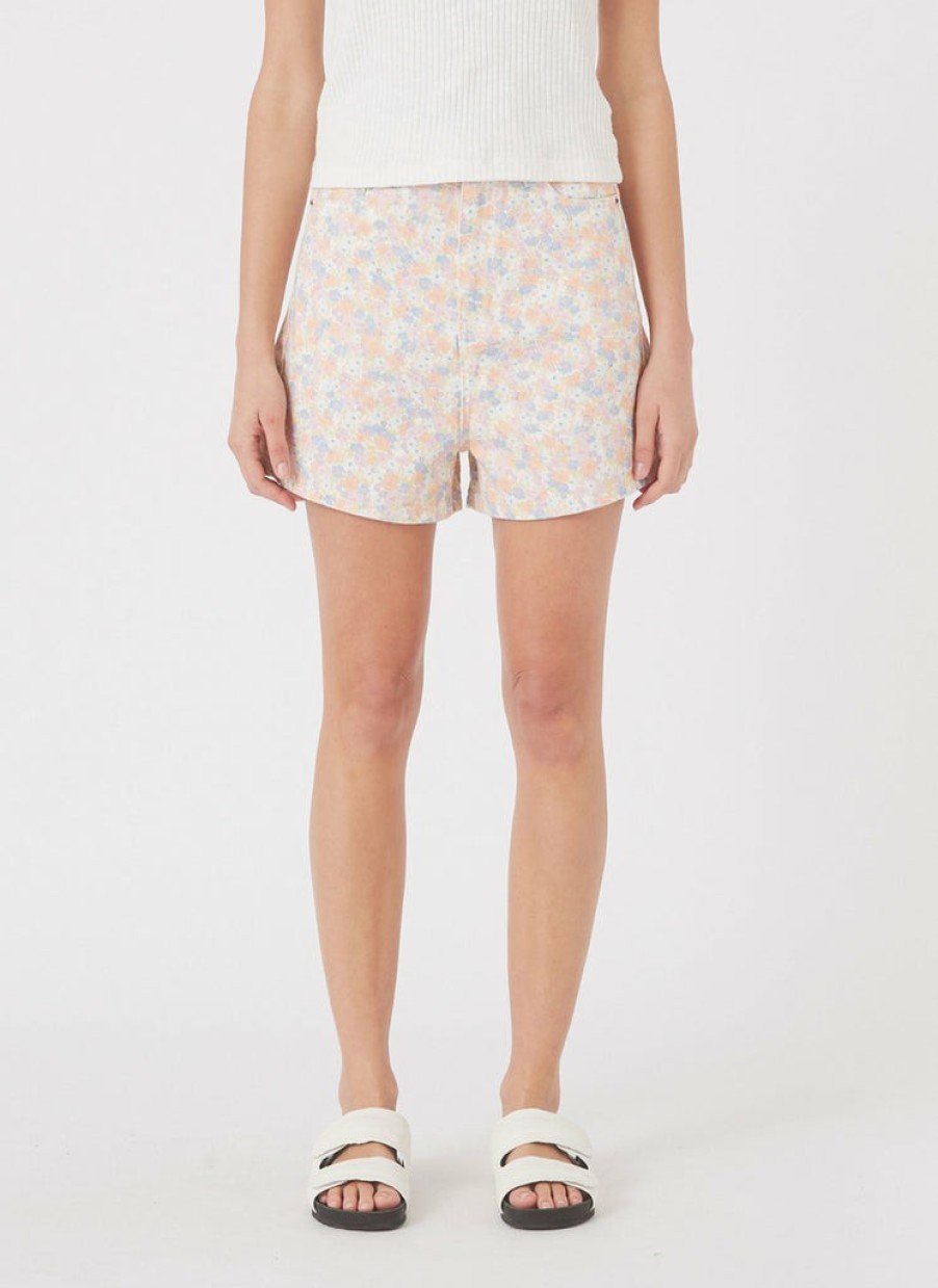 Shop Cools Club | Jean Short Peach Floral