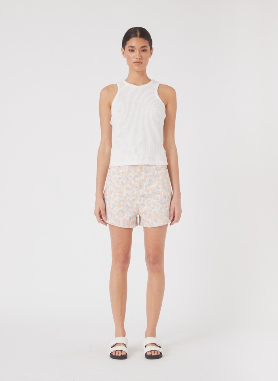 Shop Cools Club | Jean Short Peach Floral