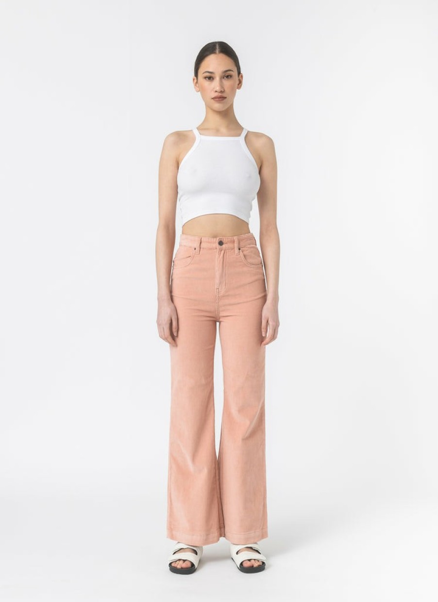 Shop Cools Club | High Rise Flare Jean Blush Corduroy