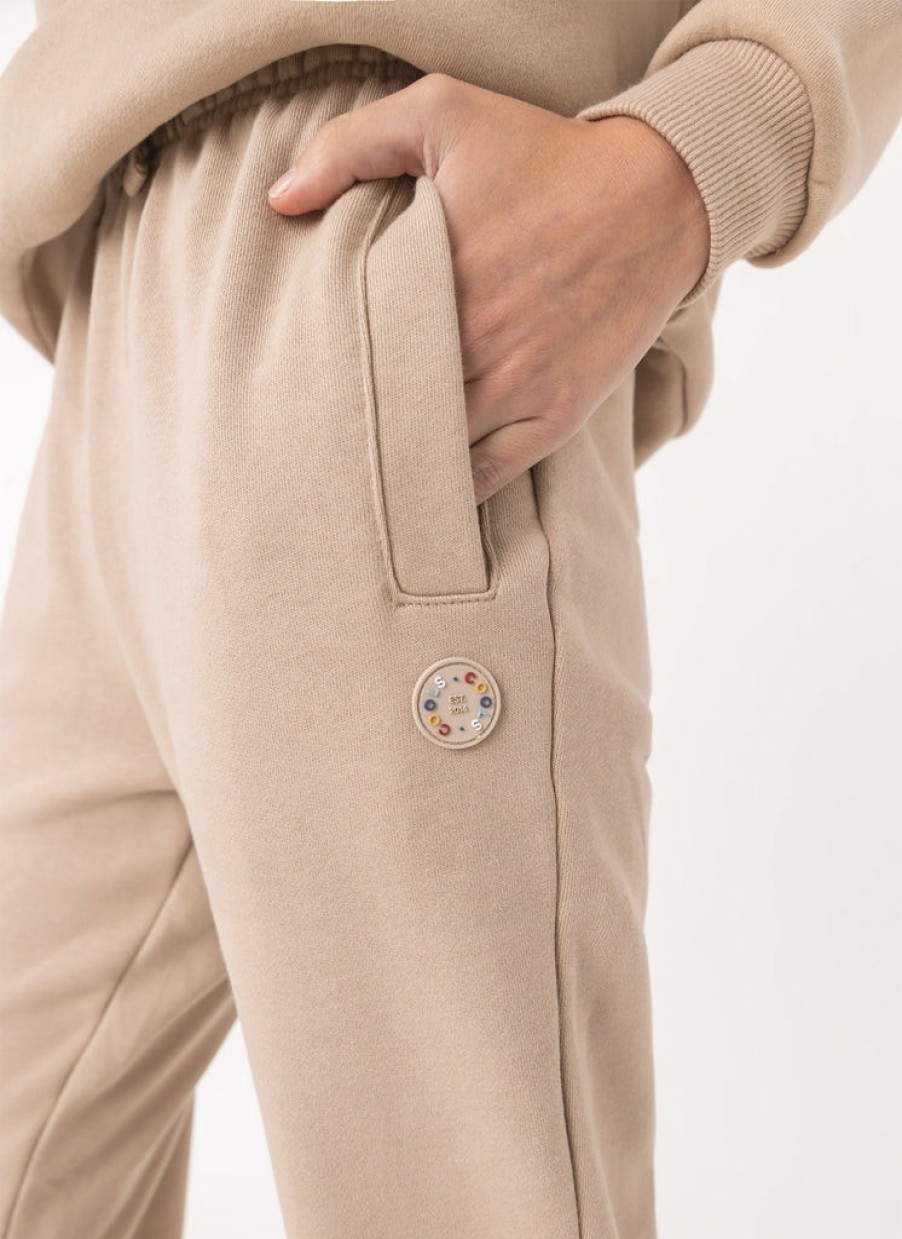 Shop Cools Club | Badge Fleece Pant Cashew