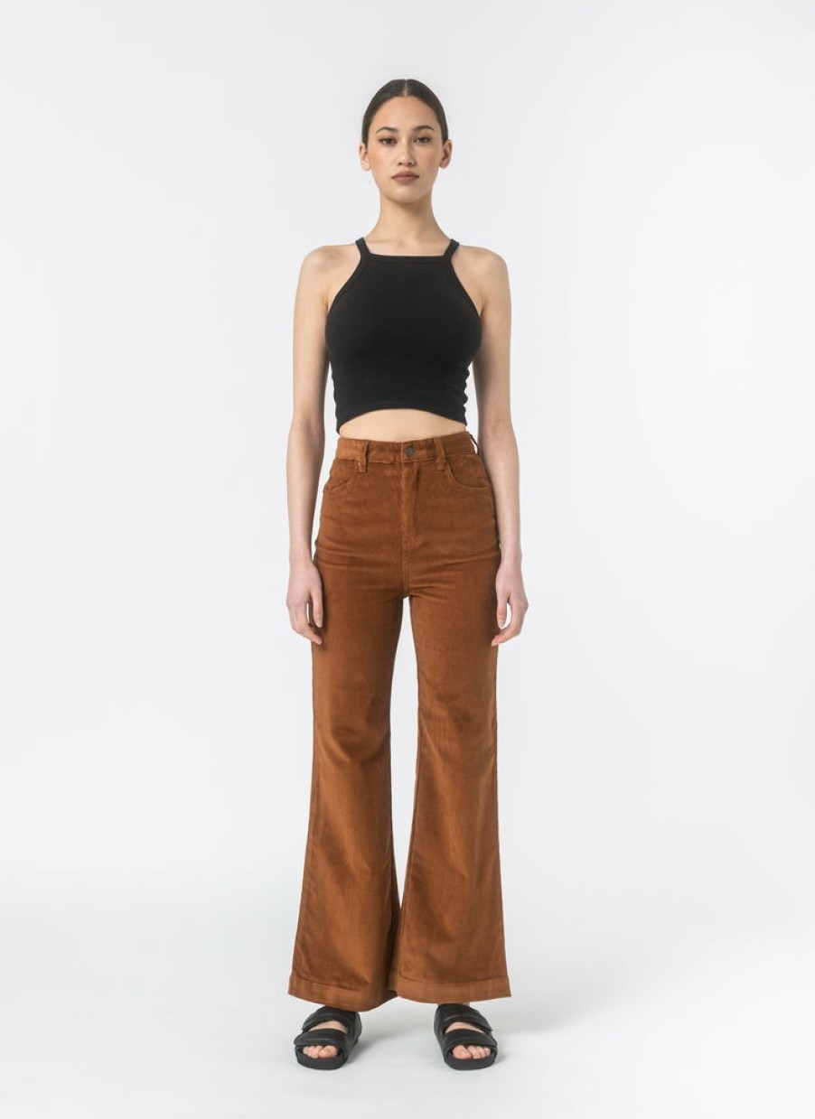 Shop Cools Club | High Rise Flare Jean Rust Cord