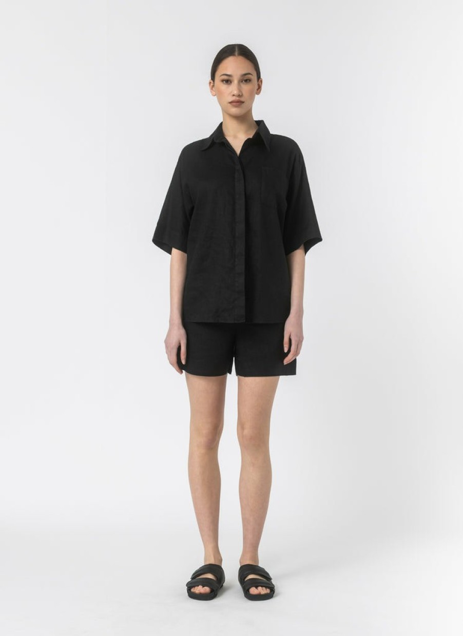 Shop Cools Club | Caribbean Short Black Linen